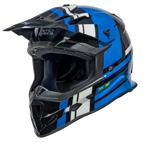 Image of iXS 361 2.3 Motocross Helm- schwarz-blau-grau