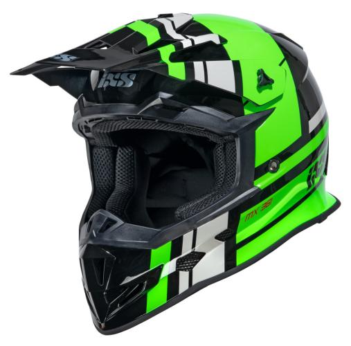Image of iXS 361 2.3 Motocross Helm- schwarz-grün-grau