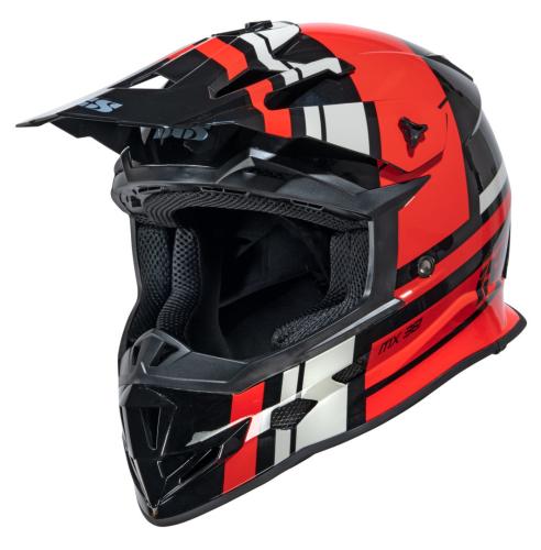Image of iXS 361 2.3 Motocross Helm- schwarz-rot-grau