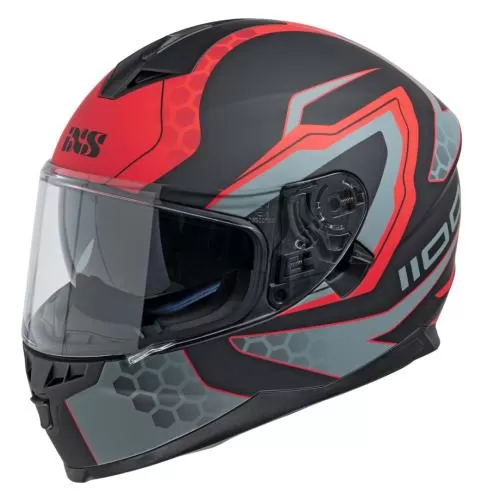 iXS HX 1100 2.2 Full Face Helmet - black matt-red