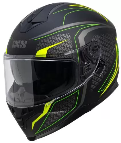 iXS HX 1100 2.4 Full Face Helmet - black matt-neon yellow