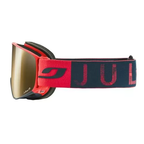 Julbo Ski Goggles Cyrius - red/blue, reactiv 2-4 polarized, flash silver
