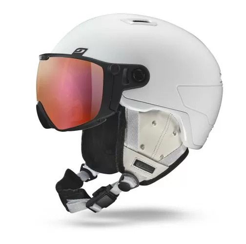 Julbo Skihelm Globe Evo - weiss, reactiv 2-3 glarecontrol, flash rosa Julbo Skihelm Globe Evo - weiss, reactiv 2-3 glarecontrol, flash rosa