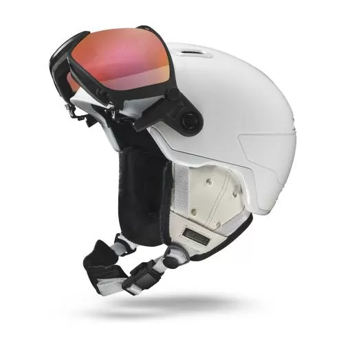 Julbo Skihelm Globe Evo - weiss, reactiv 2-3 glarecontrol, flash rosa Julbo Skihelm Globe Evo - weiss, reactiv 2-3 glarecontrol, flash rosa
