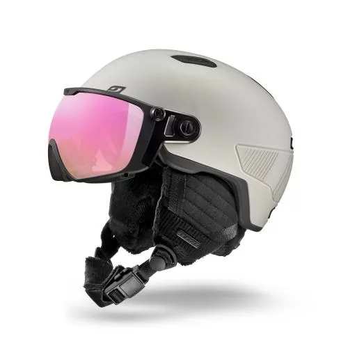 Julbo Skihelm Globe Evo Mips - beig, reactiv 1-3 , flash rosa