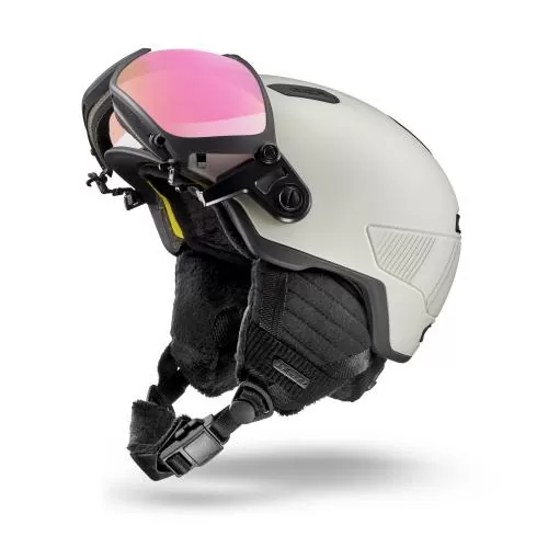 Julbo Skihelm Globe Evo Mips - beig, reactiv 1-3 , flash rosa Julbo Skihelm Globe Evo Mips - beig, reactiv 1-3 , flash rosa