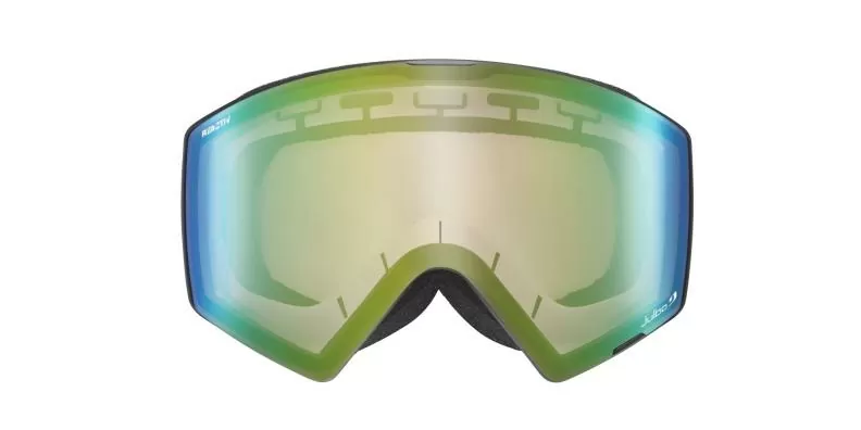 Julbo Ski Goggles Razor Edge - black-white, reactiv 1-3 high contrast, flash green