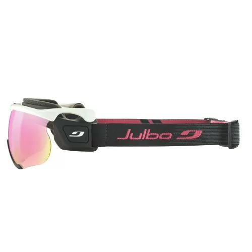 Julbo Skibrille Sniper Evo M - weiss, reactiv 1-3 high contrast, flash rosa