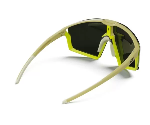 Julbo Sportbrille Edge - helles kastanienbraun matt / neongelb, rauchgrau