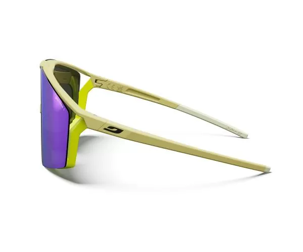 Julbo Sportbrille Edge - helles kastanienbraun matt / neongelb, rauchgrau
