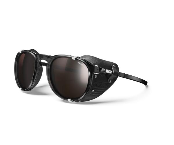 Julbo Sonnenbrille Millenium - schwarz durchscheinend glänzend / schwarz / weiß, braun