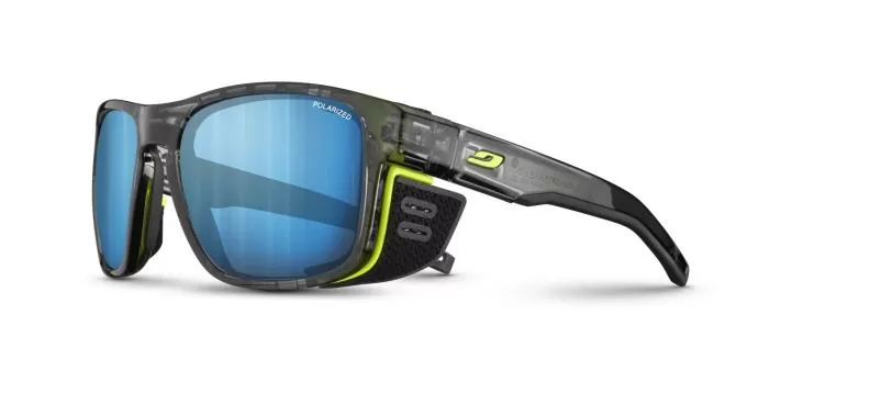 Julbo Sportbrille Shield M Ocean Master - schwarz durchscheinend glänzend / gelb, braun