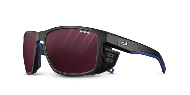Julbo Sports Glasses Shield - black translucent / blue / white, transparent