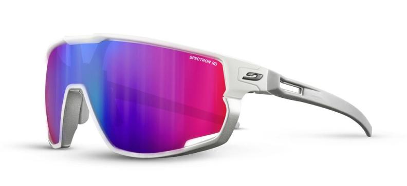 Julbo Sportbrille Rush - weiß matt / silber glänzend, zinnoberrot