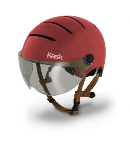 Image of Kask Urban Lifestyle Velohelm für City/E-Bike mit Rauchglasvisier - Bordeaux