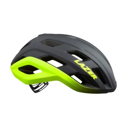 Lazer Strada Road Bike Helmet - Matte Dark Grey Flash Yellow