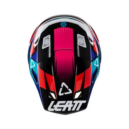 Leatt 8.5 V22 Motocrosshelm Aqua/Royal - blau-weiss-schwarz
