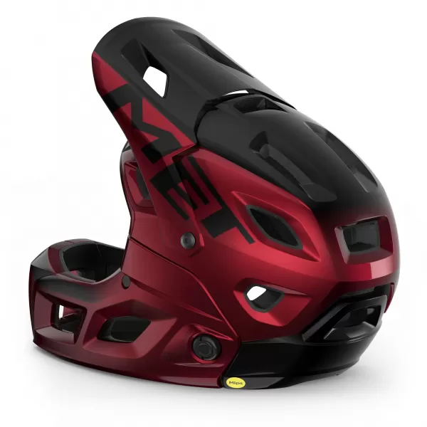 Met Bike Helmet Parachute MCR MIPS - Red Black Metallic, Glossy