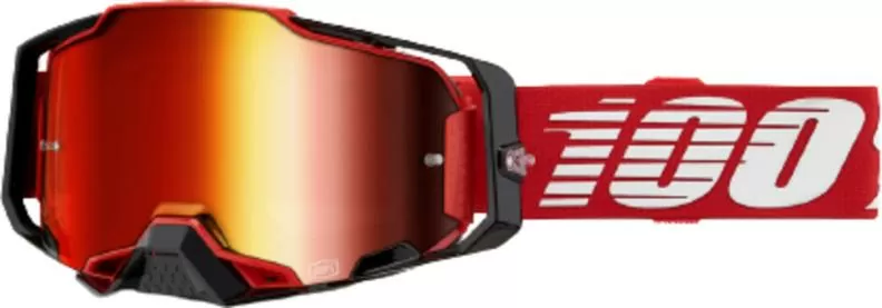 100% ARMEGA Goggle - red mirror red lens