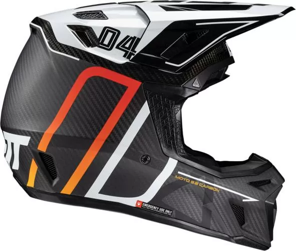Leatt Helmet Kit Moto 9.5 V25 carbon - weiss Leatt Helmet Kit Moto 9.5 V25 carbon - weiss