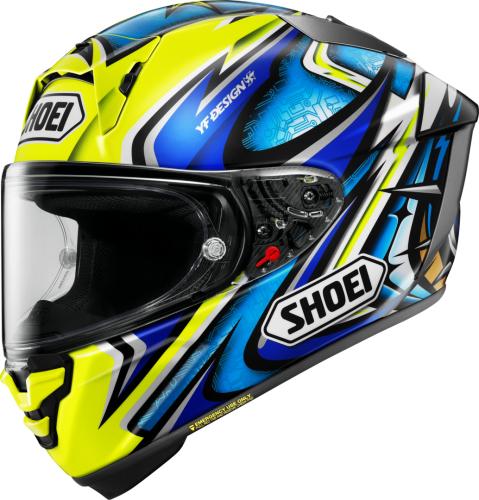 SHOEI Integralhelm X-Spirit Pro Daijiro TC-3, hellblau - gelb-weiss