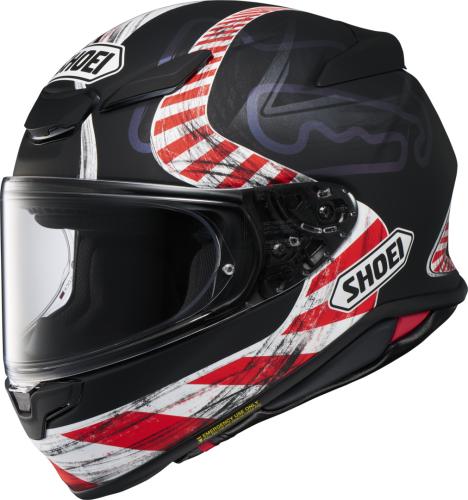 SHOEI Integralhelm NXR2 Knee Down TC-5, matt - schwarz-rot-weiss