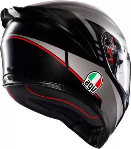 AGV Integralhelm K1 S Fastlap - schwarz-grau-rot