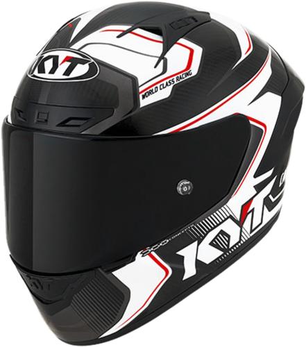 KYT Integralhelm NZ-Race Carbon Competition - carbon-weiss-rot