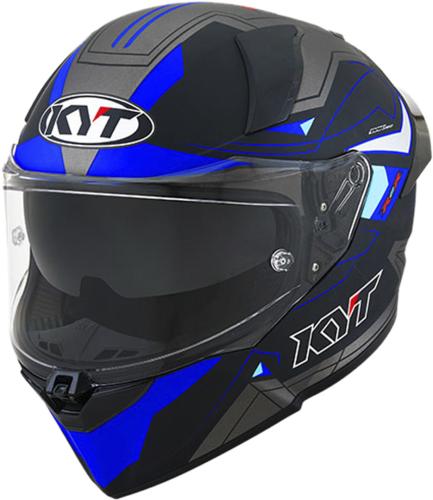 KYT Integralhelm R2R Led - schwarz-blau-grau