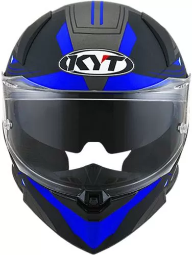 KYT Integralhelm R2R Led - schwarz-blau-grau