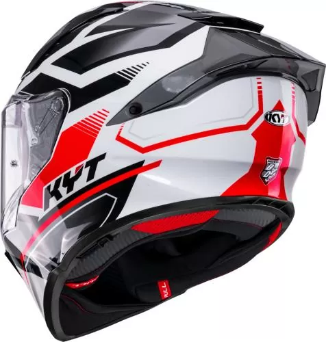 KYT Integralhelm R2R Parsec - weiss-rot-grau