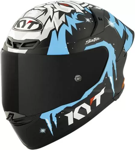 KYT Integralhelm TT-Revo Masia Replica Winter Test - schwarz-blau-weiss