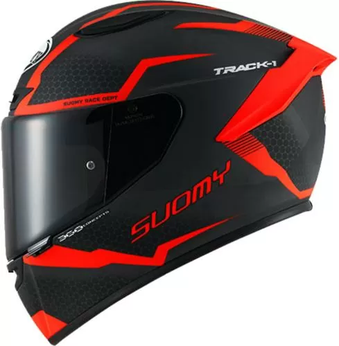 Suomy Integralhelm Track-1 Reaction - matt anthrazit-rot