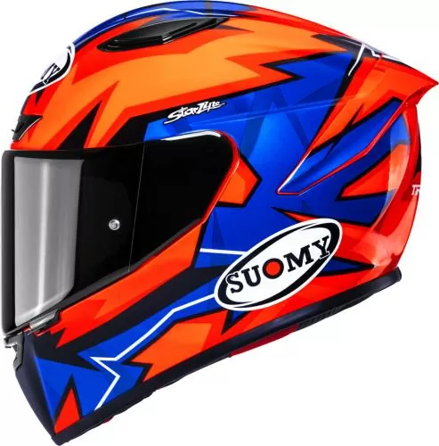 Suomy Integralhelm Track-1 Firestorm - orange-blau-schwarz