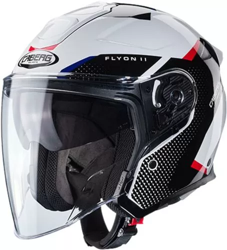 Caberg Open Face Helmet Flyon II Boss - white-red-blue
