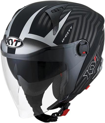 KYT Jethelm D-City Lucent - schwarz-silber matt