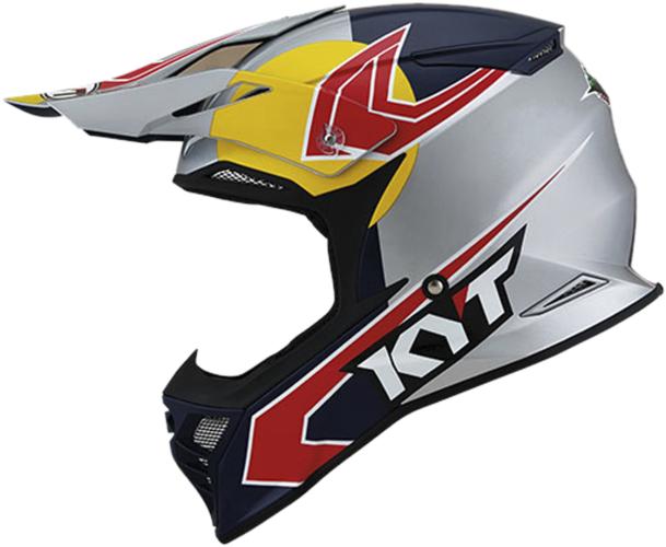 KYT Offroadhelm Skyhawk Taddy Replica - blau-grau-gelb