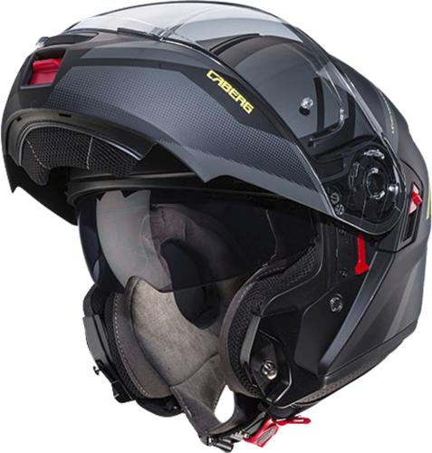 Caberg Klapphelm Levo X Manta - schwarz-dunkelgrau-gelb fluo