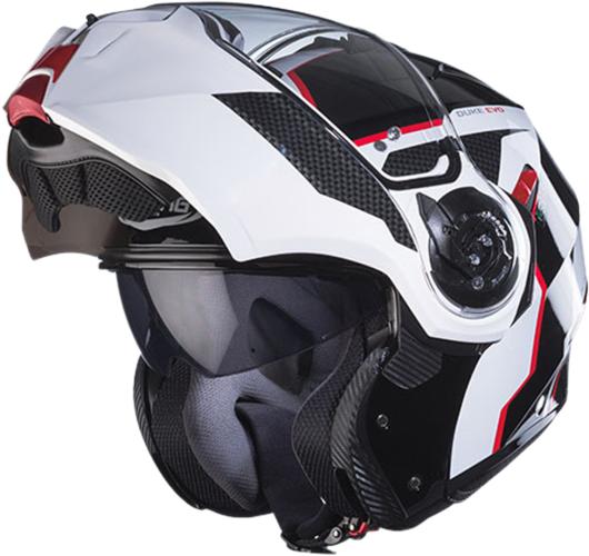 Caberg Klapphelm Duke Evo Move - schwarz-weiss-rot
