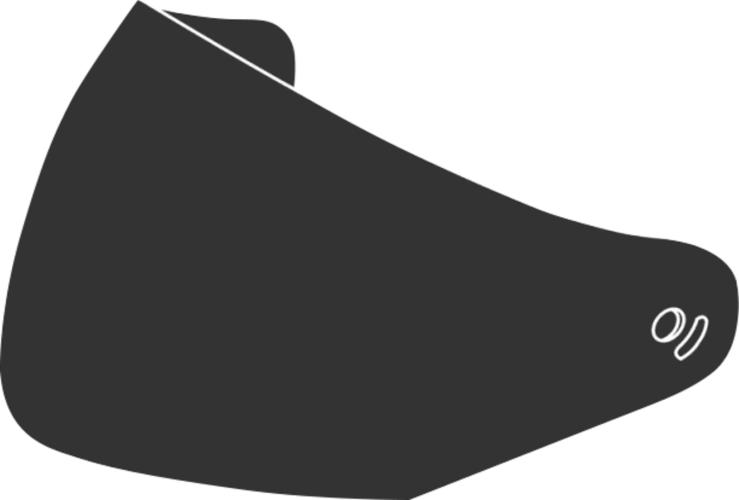 Tucano Urbano Dunkles Außenvisier für FASTFLIP Helm - schwarz-transparent