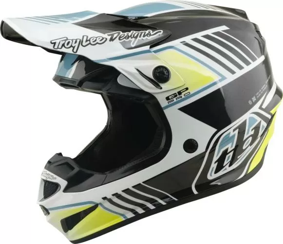 Troy Lee Designs Youth GP PRO Helmet - Segment gray-blue-yellow
