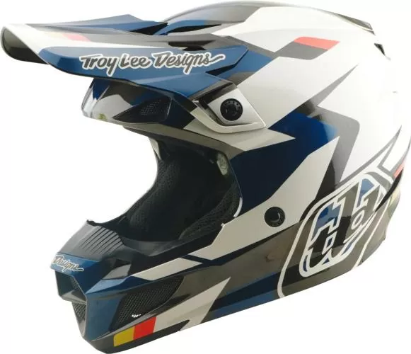 Troy Lee Designs SE5 Polycarbonate Helmet - Roamer white-blue-black