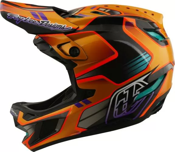 Troy Lee Designs D4 Carbon Helmet W/Mips - Crest gold
