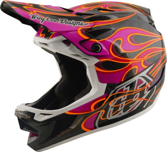 Troy Lee Designs D4 Carbon Helmet W/Mips - Torched gray-pink