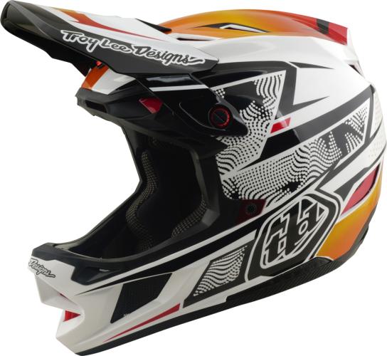 Troy Lee Designs D4 Composite Helmet W/Mips - Lined Up white