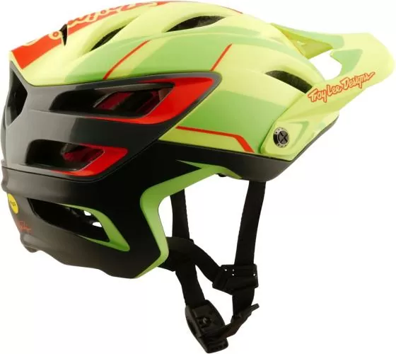 Troy Lee Designs A3 Helmet W/MIPS - Lines yellow