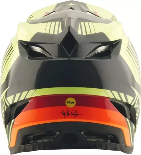 Troy Lee Designs D4 Polyacrylite Helmet W/MIPS - Qualifer schwarz-gelb