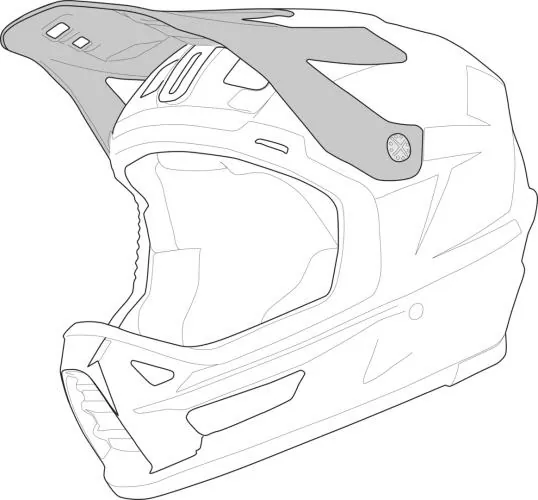 iXS Trigger MX 1.0 Graphic MIPS Helmdach - schwarz matt-orange