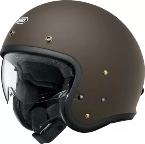 SHOEI Open Face Helmet J-O 2 Candy - matt brown