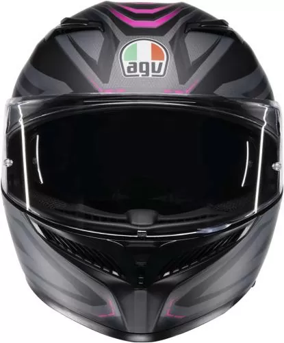 AGV Full Face Helmet K3 Syth - mat black grey pink